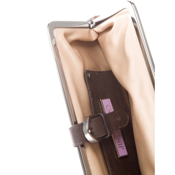 Jimmy Choo Buckle Accented Metallic Clutch - Picture 4 of 5